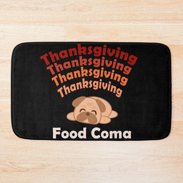 Item preview, Vintage Happy Thanksgiving Pug Funny Food Coma Gift designed and sold by merchloh128.
