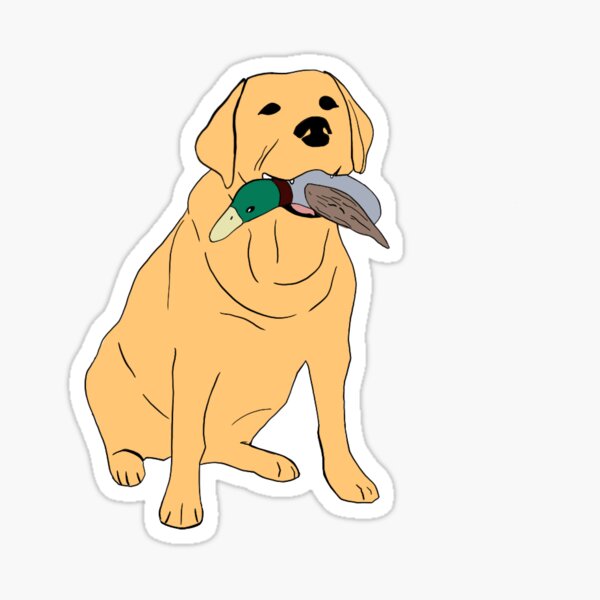 Item preview, Yellow lab with toy duck designed and sold by itsbellabell.