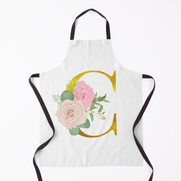 Item preview, Gold & Pink Floral Monogram C designed and sold by adortopia.