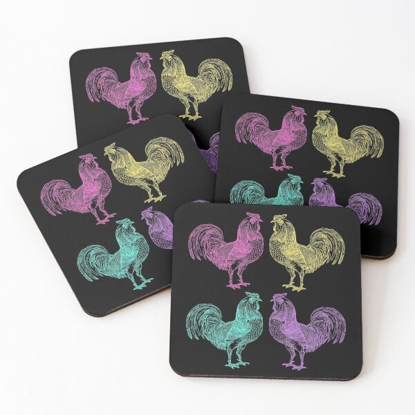 Item preview, Bright Roosters Pattern designed and sold by Hollie Black.