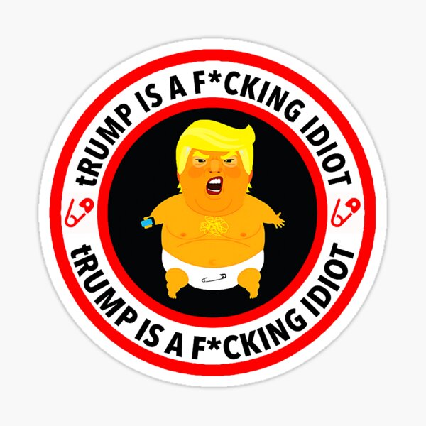 Vista previa del artículo con la obra «tRump es un maldito idiota», diseñado y vendido por Bercyn.