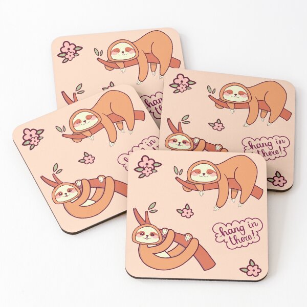 Item preview, Hang In There! Sloth Sticker Pack designed and sold by petinmypocket.