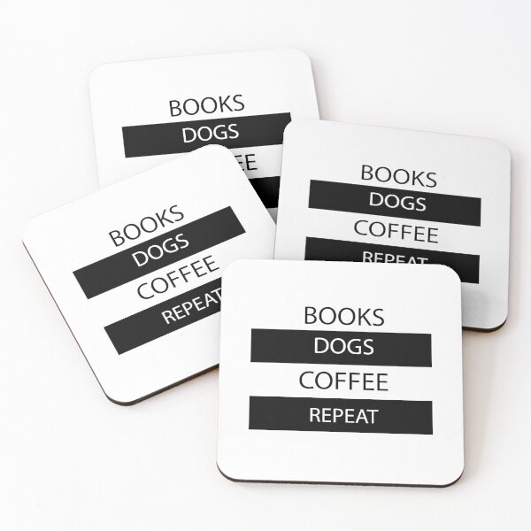 Item preview, Books, Dogs, Coffee, Repeat  designed and sold by Captionator.