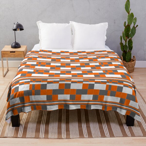 Item preview, Orange Grey Square Art designed and sold by Nisha Prabhu.