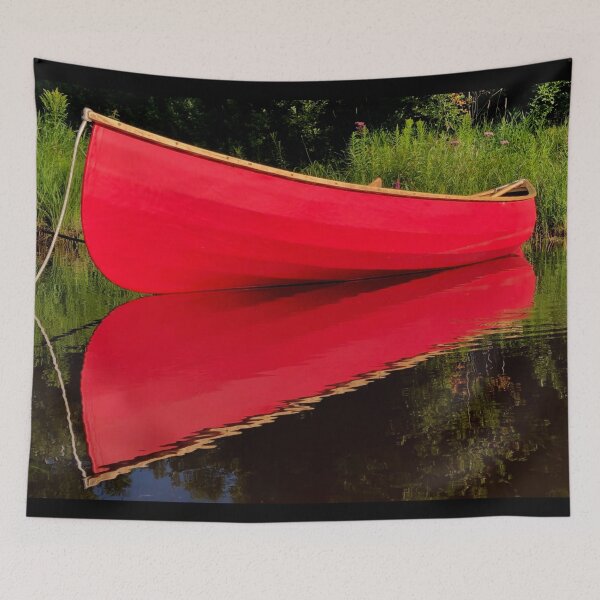 Item preview, Red Canoe with Reflection designed and sold by DreamySteves.