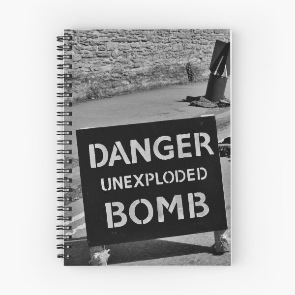 Item preview, Danger Unexploded Bomb World War 2 Sign Blitz designed and sold by WizardsWorld.