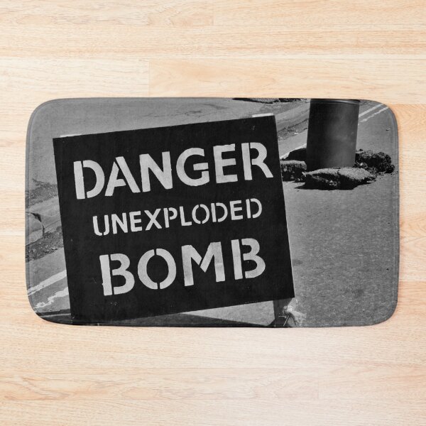 Item preview, Danger Unexploded Bomb World War 2 Sign Blitz designed and sold by WizardsWorld.