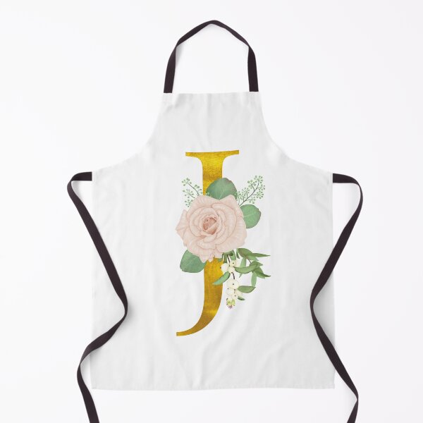 Item preview, Gold & Pink Floral Monogram J designed and sold by adortopia.