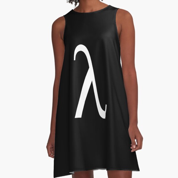 Lambda Symbol, #Lambda, #Symbol, #LambdaSymbol A-Line Dress