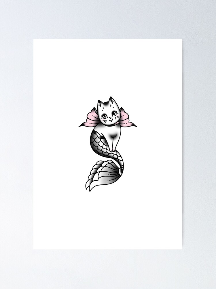 Cats Tattoo Flash  SVG  Floral  Silhouette  KateHelenMuir