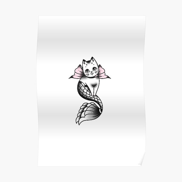 Buy Mermaid Cat Tattoo Online In India  Etsy India