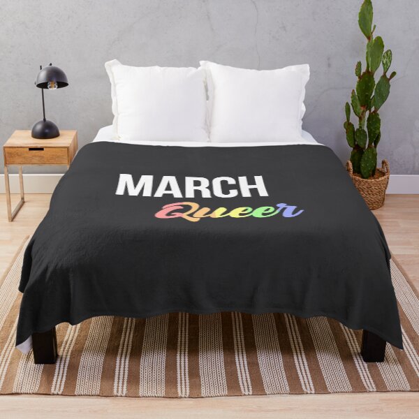 Item preview, Born in march Birthday quote Queer lgbt flag color designed and sold by FrenchsTuck.