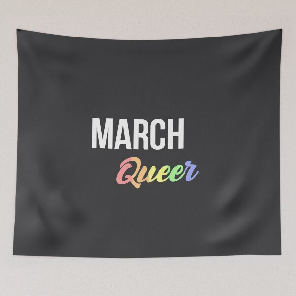 Item preview, Born in march Birthday quote Queer lgbt flag color designed and sold by FrenchsTuck.