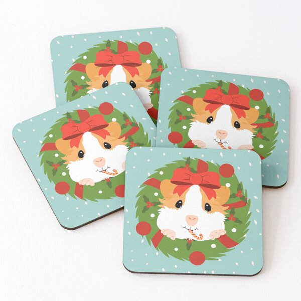 Item preview, Guinea Pig Christmas Wreath - Blue designed and sold by Lulupainting.