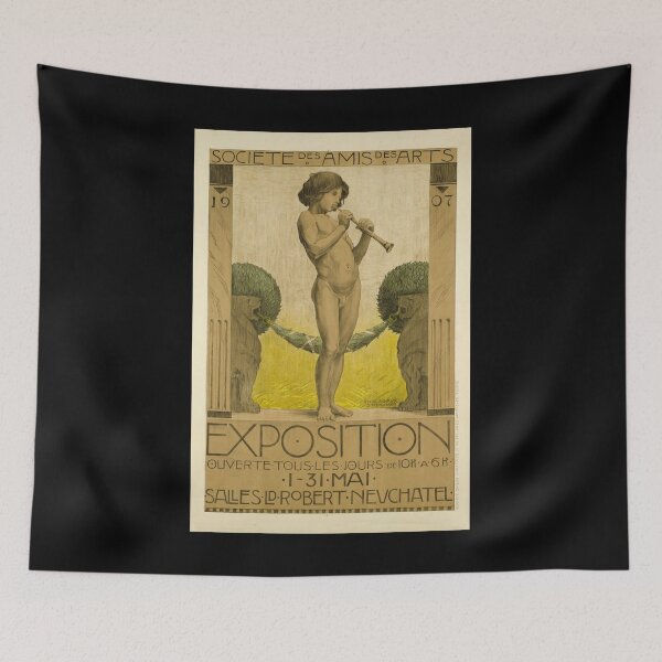 Item preview, retro societe des amis des arts exposition salle ld robert neuchatel designed and sold by CorasPosters.