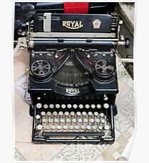 Old style Royal typewriter with ribbon Poster