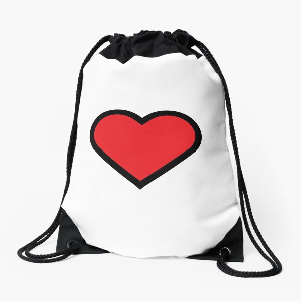 Smiley Heart, Emoji Drawstring Bag