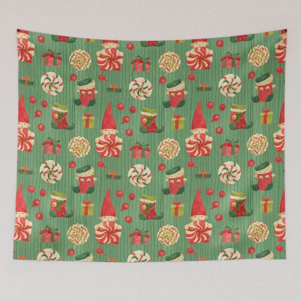 Aperçu de l'œuvre Motif des elfes de Noël créée et vendue par PatternSquare.