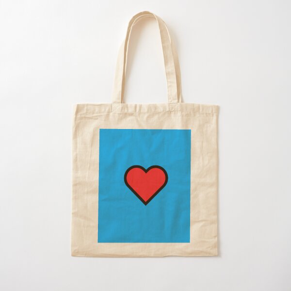 Smiley Heart, Emoji Cotton Tote Bag
