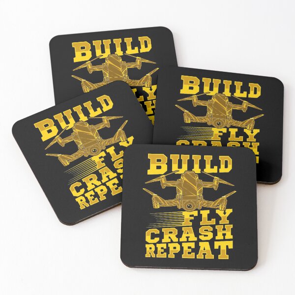 Item preview, Build Fly Crash Repeat Cute Drone Pilot Flying Pun designed and sold by perfectpresents.