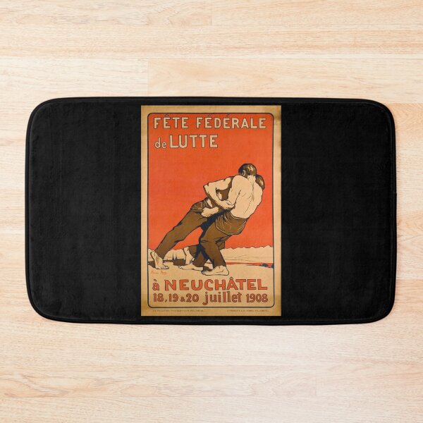 Item preview, retro neuchatel fete federale de lutte juillet 1908 designed and sold by CorasPosters.