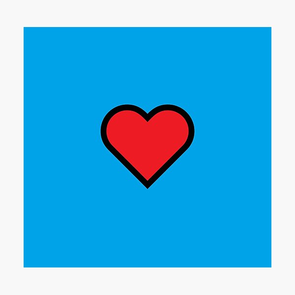Smiley Heart, Emoji Photographic Print