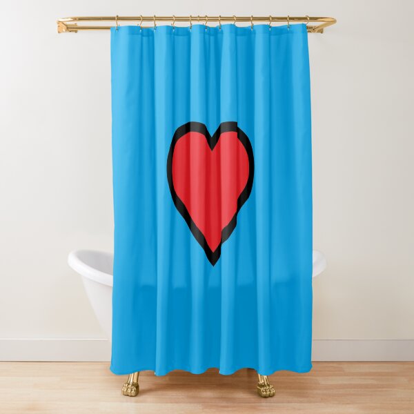 Smiley Heart, Emoji Shower Curtain