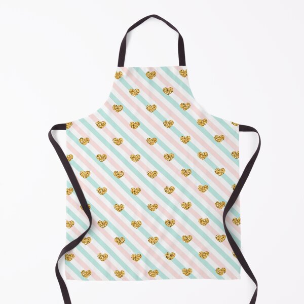 Item preview, Gold Hearts & Blush Pink, Baby Blue Stripes designed and sold by newburyboutique.