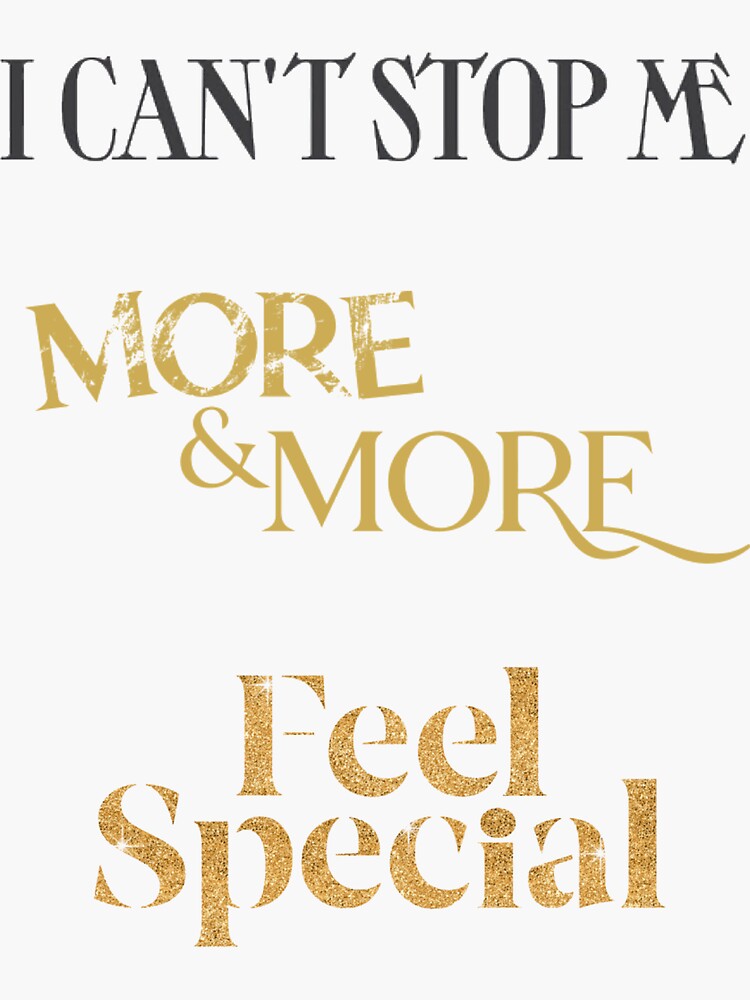 TWICE I CANT STOP ME, MORE & MORE, Feel Special Sticker for Sale by  pinkmochix