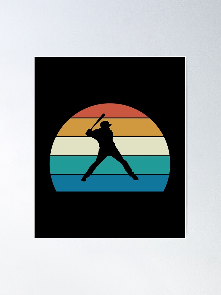 Dabbing Baseball Player Drawing With Baseball Ball Poster