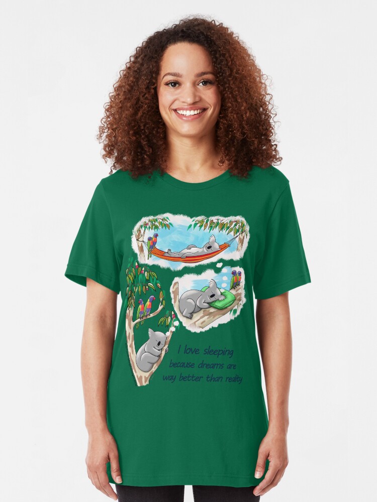 Alternate view of Koala dreams - I love sleeping Slim Fit T-Shirt