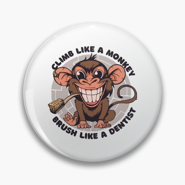 Item preview, Monkey, teeth, brushing teeth, dentist designed and sold by DerSenat.