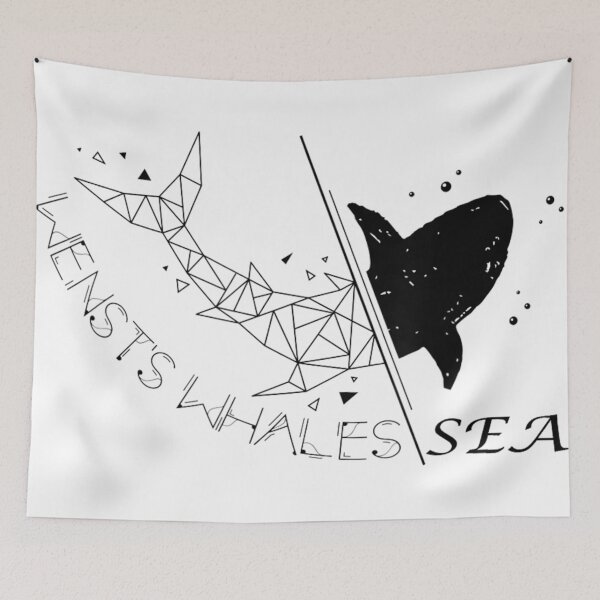 Item preview, Whales went for swim blue sea designed and sold by linhkaphung.