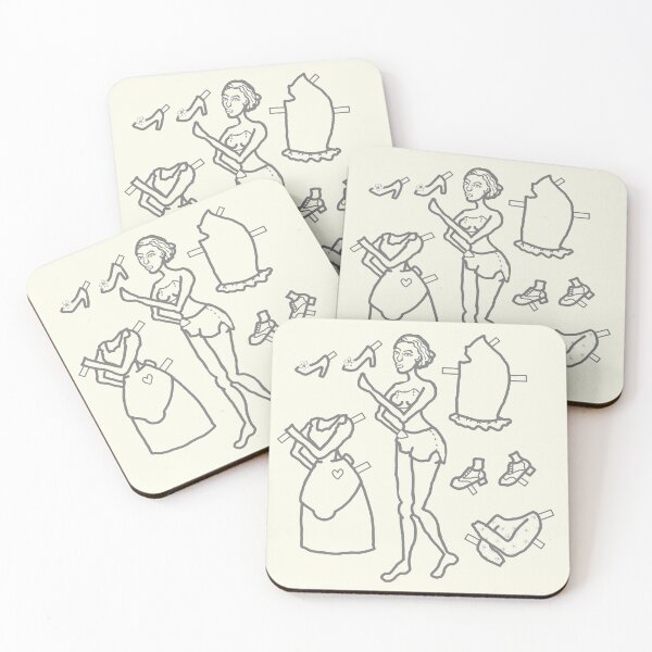 Item preview, Paper Doll Sketch -- Vintage Day-to-Night designed and sold by LochNestFarm.
