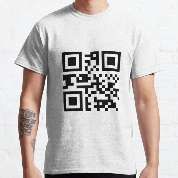 Barry Wood sitting on bed QR Code Classic T-Shirt