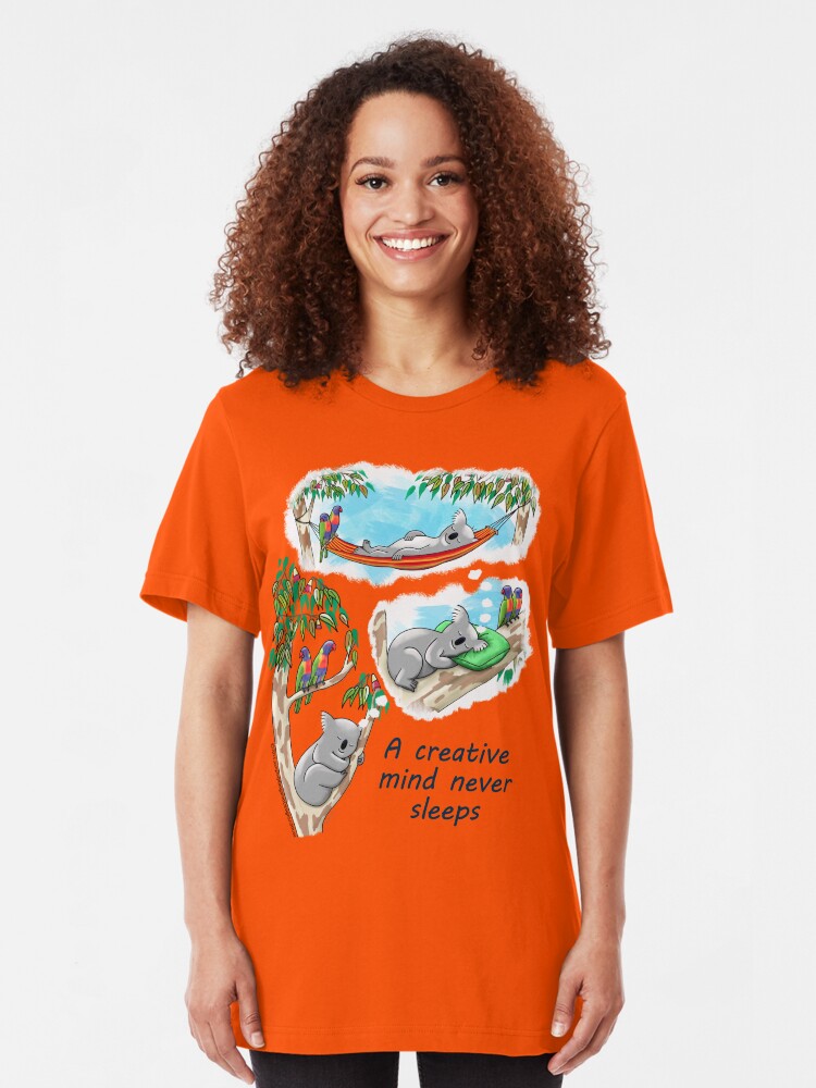 Alternate view of Koala dreams - A creative mind never sleeps Slim Fit T-Shirt
