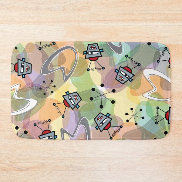Item preview, Free Speech Retro Robot III | Talking Nuts And Bolts And Colorful Camouflage Pattern designed and sold by fatfatin.