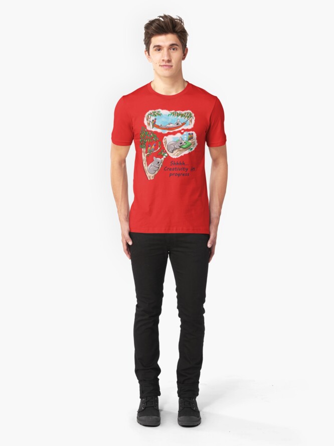 Alternate view of Koala dreams - Shhh… Creativity in progress Slim Fit T-Shirt