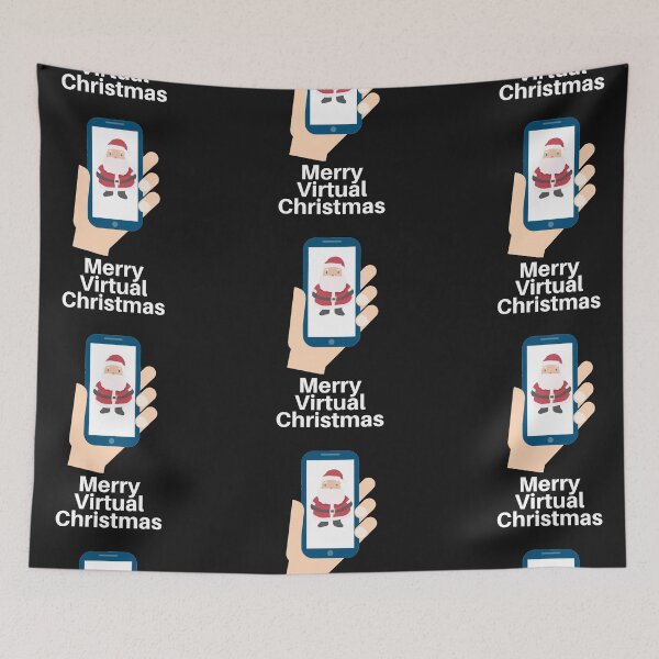 Item preview, Merry Virtual Christmas Santa on phone designed and sold by unclejab.