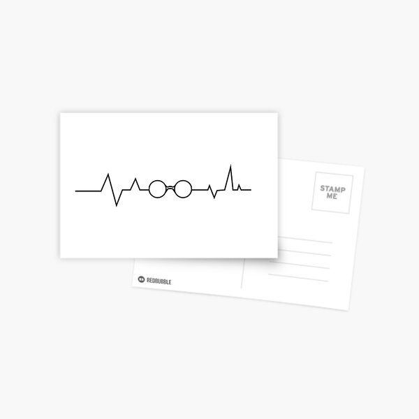 Les lunettes sont mon rythme cardiaque Carte postale