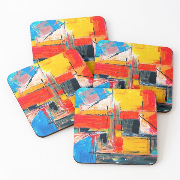 Item preview, Painting abstract cubism multi color designed and sold by Calliope ❤️.