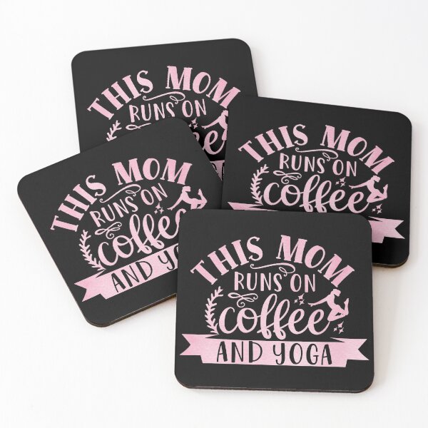 Item preview, This Mom Runs On Coffee and Yoga designed and sold by mdnrsakib.