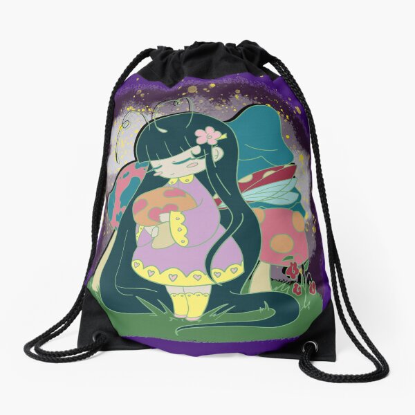 Mushroom Fairy Drawstring Bag