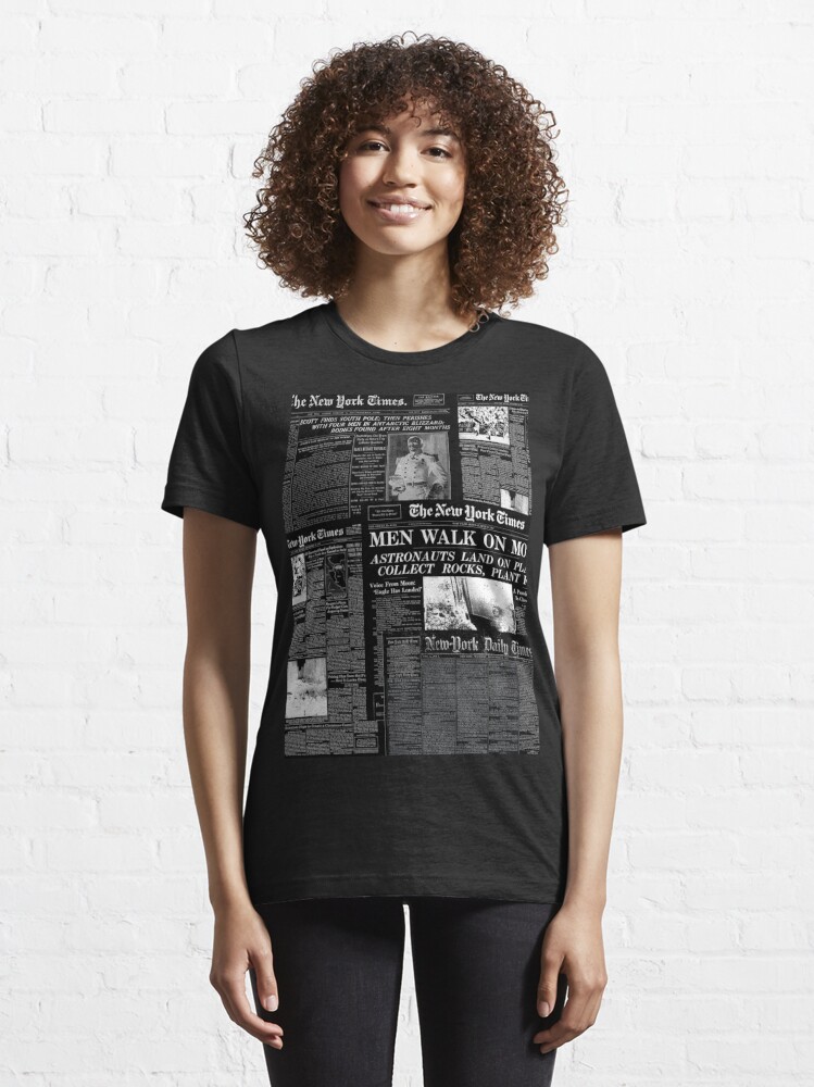 Newspaper print [black] Essential T-Shirt for Sale by Viktordm