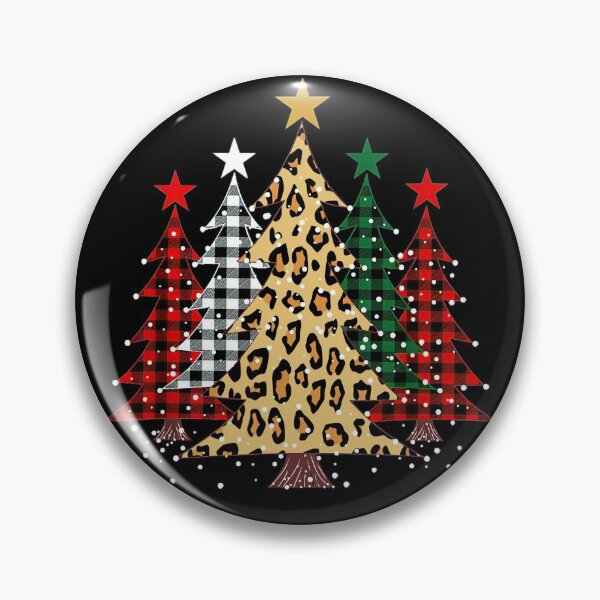 Item preview, Merry Christmas Trees With Buffalo Plaid And Leopard Pine Design designed and sold by EvanMcguinness.