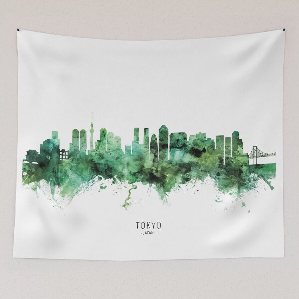Artikelvorschau, Tokyo Japan Skyline entworfen und verkauft von ArtPrints.