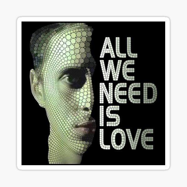 All We Need Is Love Canserbero Sticker For Sale By Alparko Redbubble