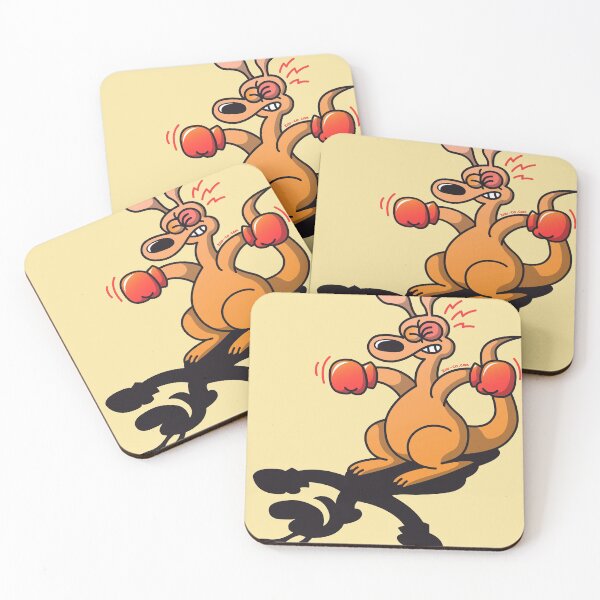 Item preview, Boxing Kangaroo attacked by his own shadow! designed and sold by Zoo-co.