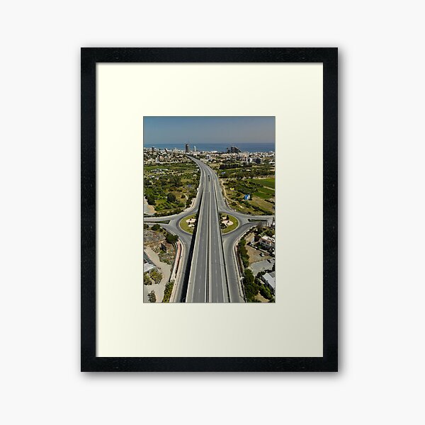 Highway Lockdown - Germasogeia Framed Art Print