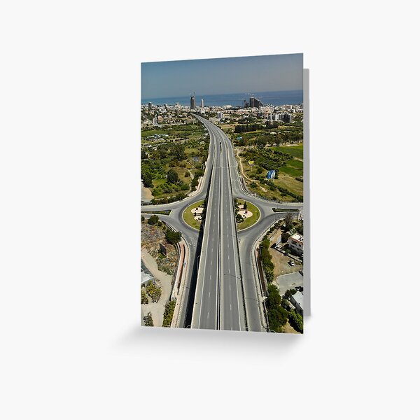 Highway Lockdown - Germasogeia Greeting Card